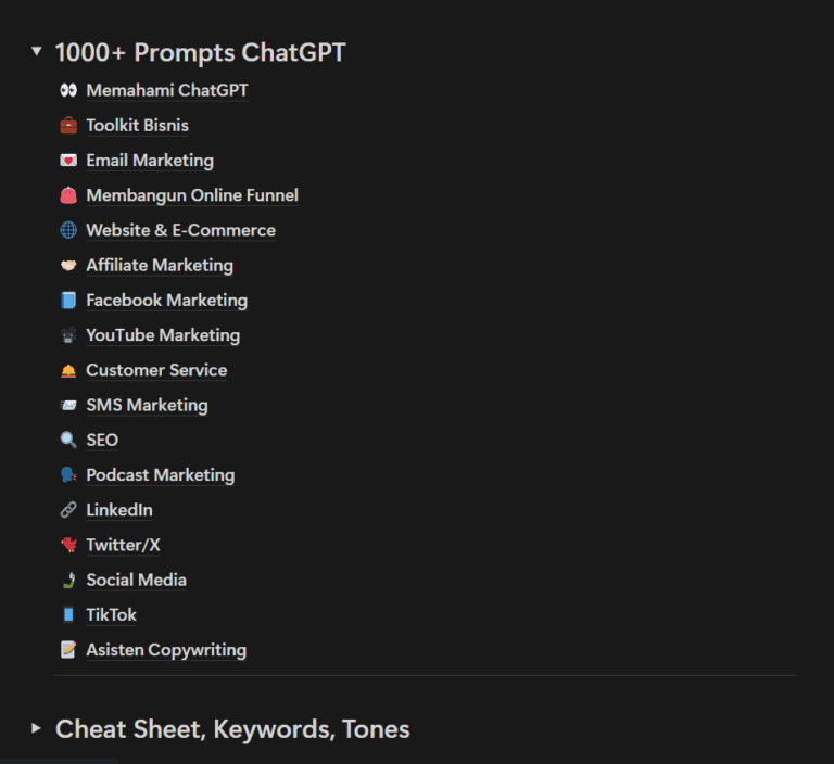 isi konten 1000+ Propmpts ChatGPT Untuk Bisnis oleh ceritabisnis.com